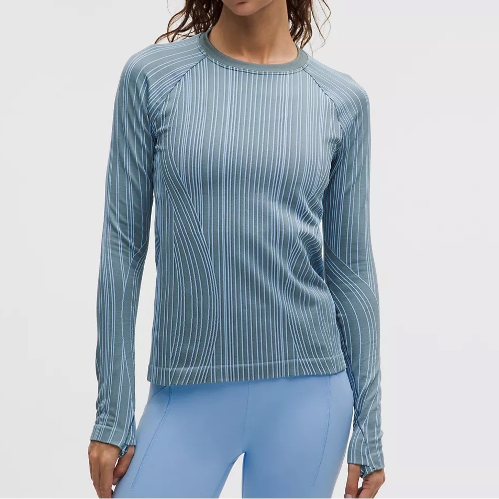 Lululemon Rest Less Variegated Ribbed Pullover Large